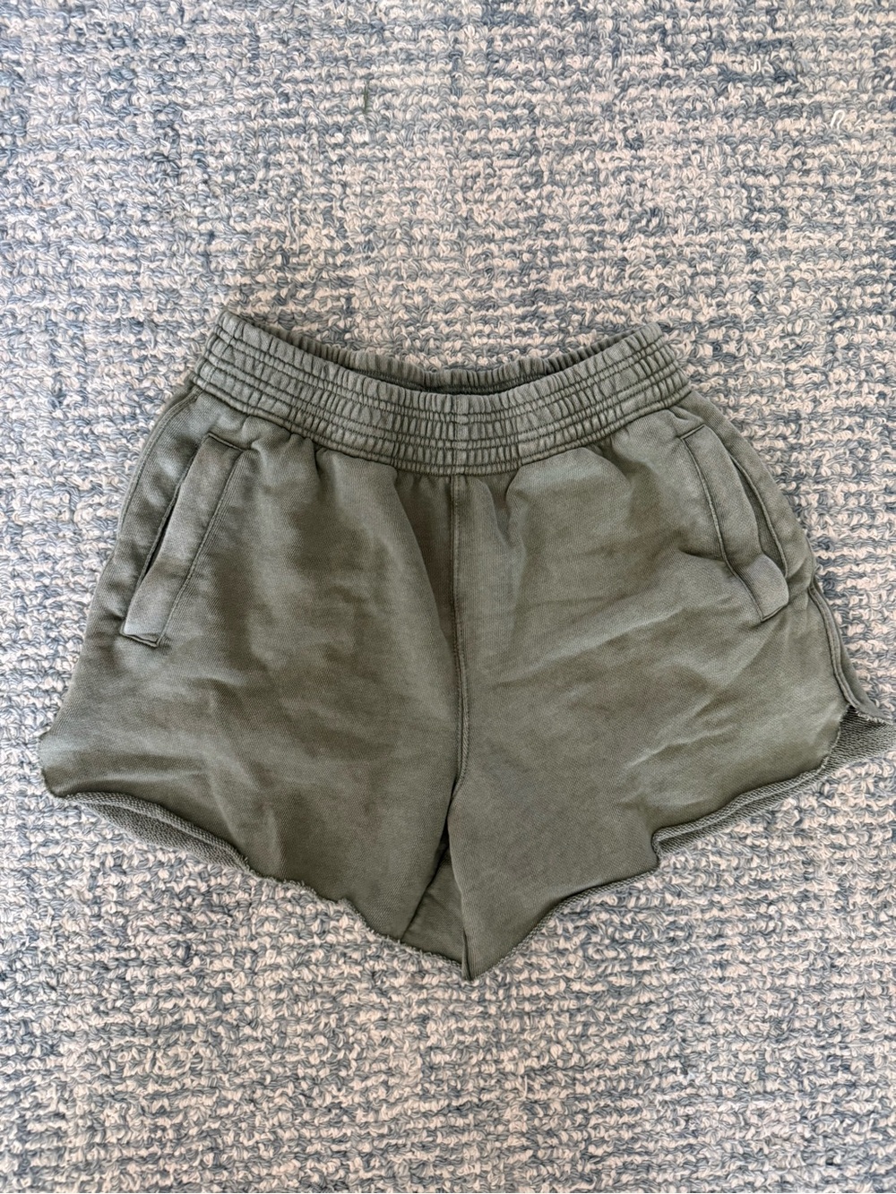 Women’s Olive Green Casual High Waisted Lounge Shorts